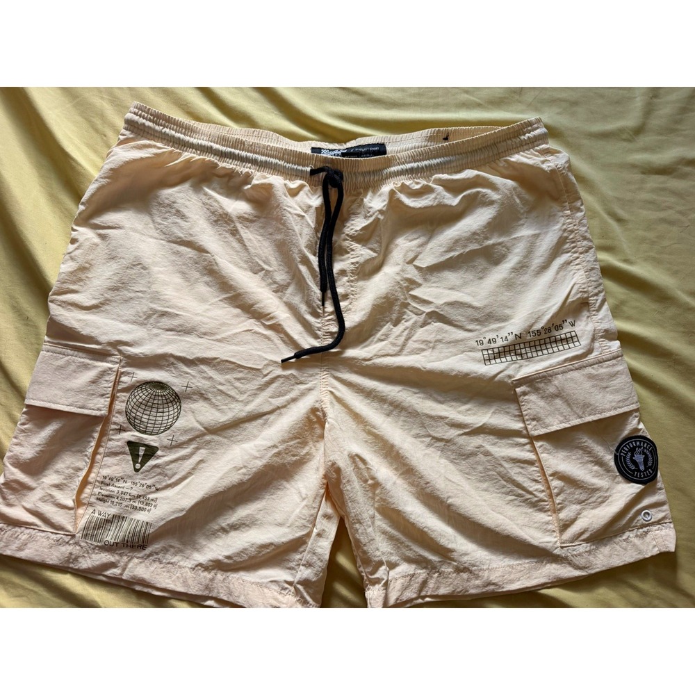 Brooklyn Cloth Men's 7" Volley Shorts - Light Pink, Elastic Waist, Back Pocket